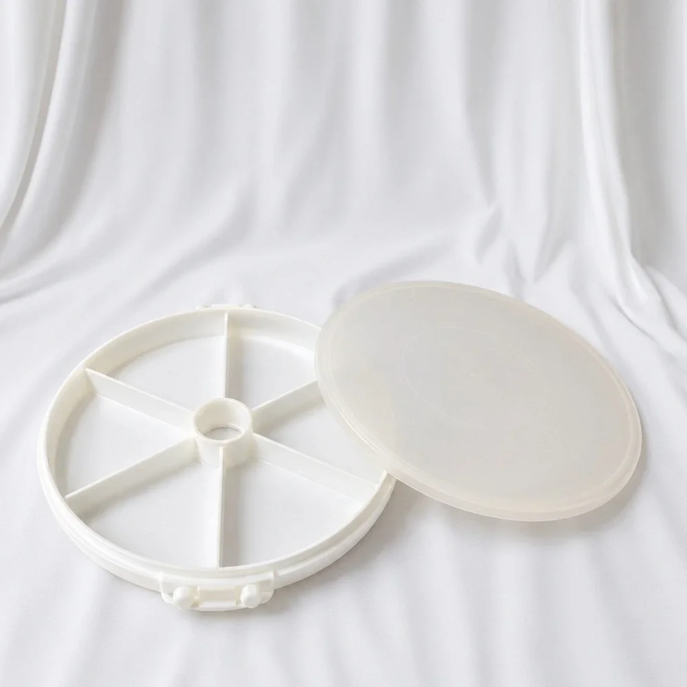 Vintage Tupperware 405-1 224-9 Divided Party Tray Serving Platter White 12